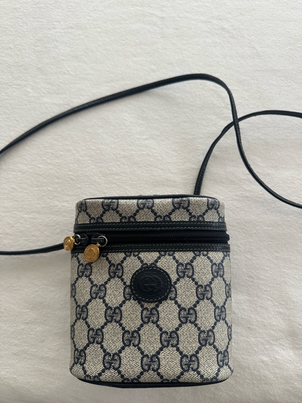 Gucci Blue & Beige Crossbody